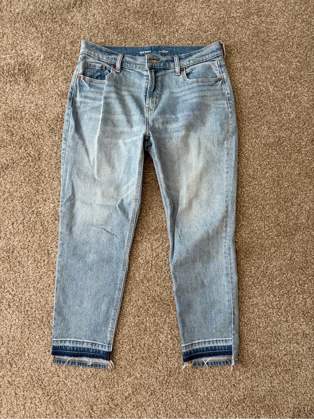Old Navy Light Blue Mid-Rise Boyfriend Jeans